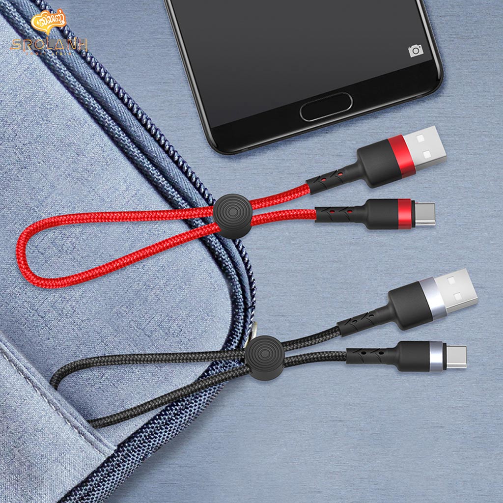 XO NB117 Convenient usb cable with clip type-c 25cm | SROLANH